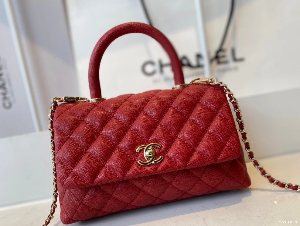 First Bag Ru CHANEL WITH TOP HANDLE FLAP BAG 0821